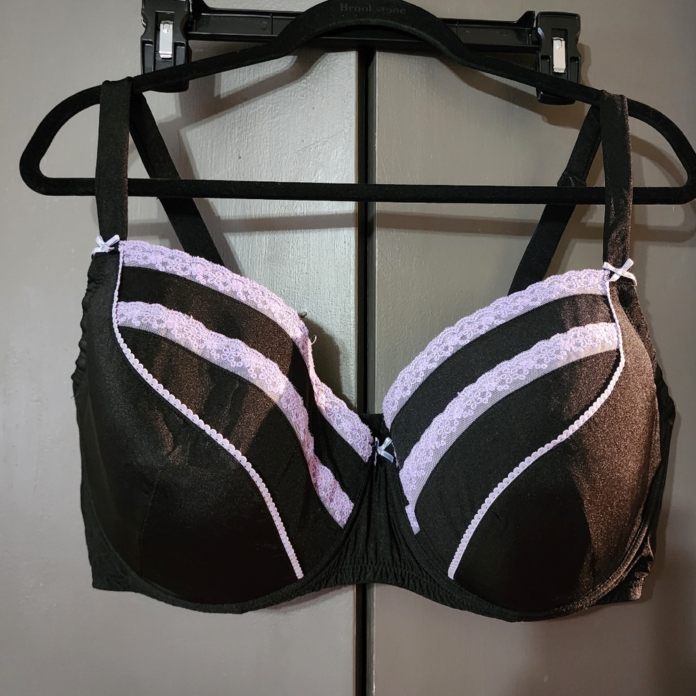 Lace satin bra